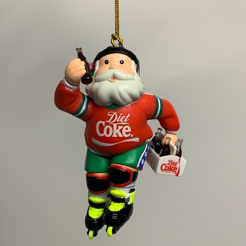 Diet Coke Santa Christmas Ornament Coca Cola